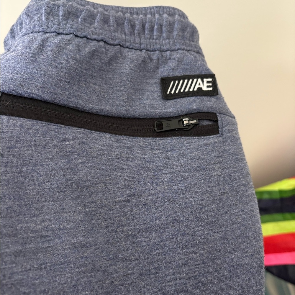 AE Blue Joggers with Zipper Pocket